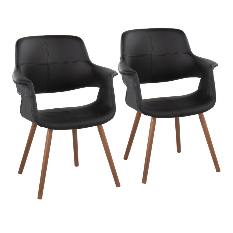 Vintage Flair Chair - Set of 2 Black By LumiSource - CH-VFLPU-WTPR1 WLBK2