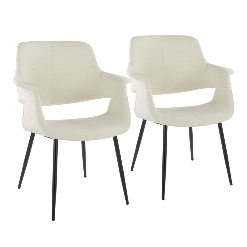 Vintage Flair Chair - Set of 2 Cream By LumiSource
