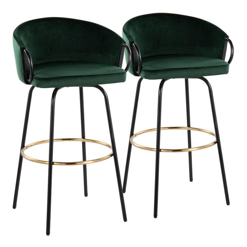 Claire Barstool - Set of 2 Green By LumiSource
