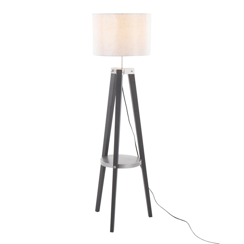 Compass Shelf Floor Lamp Gray By LumiSource