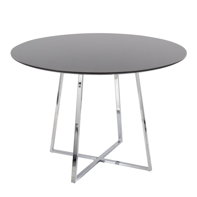 Cosmo 43" Dining Table Black By LumiSource - DT-43COSMO2 CHRNCBK