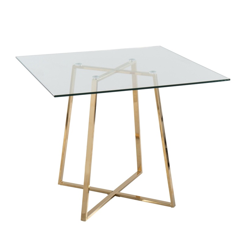 Cosmo Square Dining Table Transparent By LumiSource - DT-COSMOSQ2 AUGL