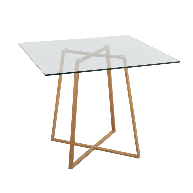Cosmo Square Dining Table Transparent By LumiSource - DT-COSMOSQ2 NAGL