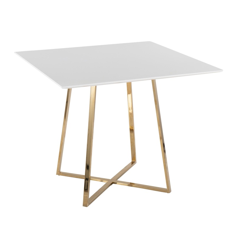 Cosmo Square Dining Table White By LumiSource - DT-COSMOSQ2 AUW