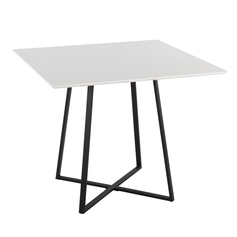 Cosmo Square Dining Table White By LumiSource - DT-COSMOSQ2 BKW