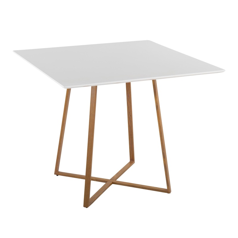 Cosmo Square Dining Table White By LumiSource - DT-COSMOSQ2 NAW