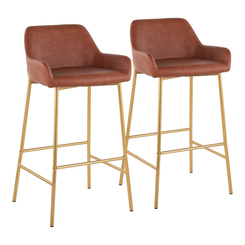 Daniella Fixed-Height Bar Stool - Set of 2 Cream By LumiSource - B30-DNLA2 AUPUCAM2