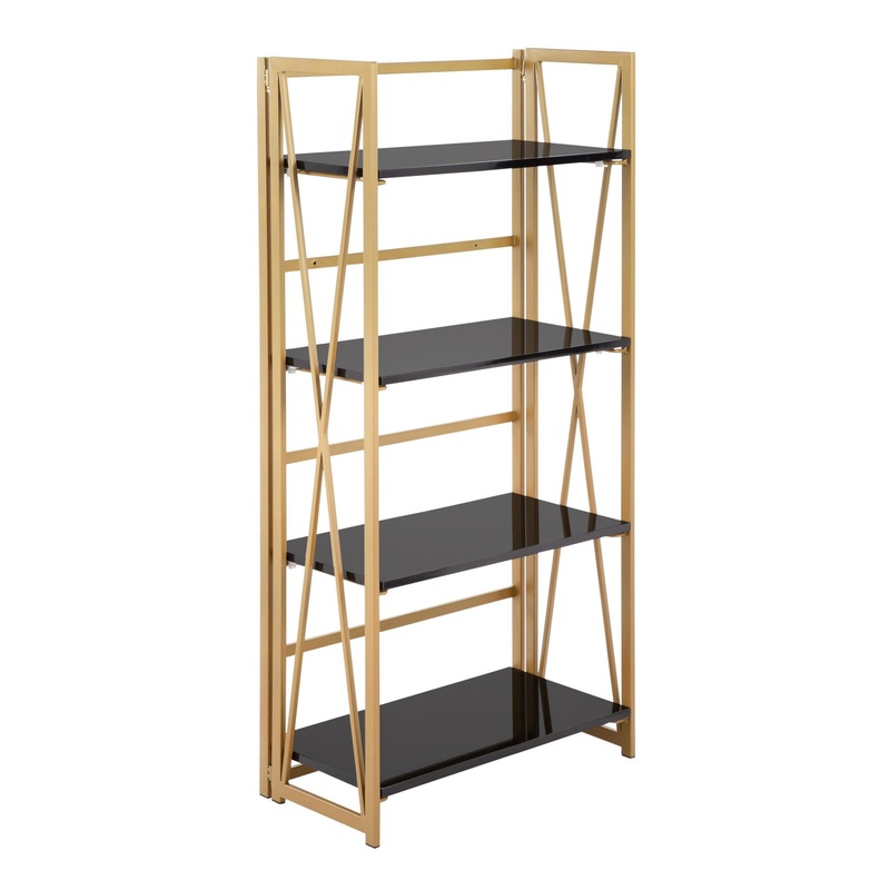 Folia Bookcase Black By LumiSource