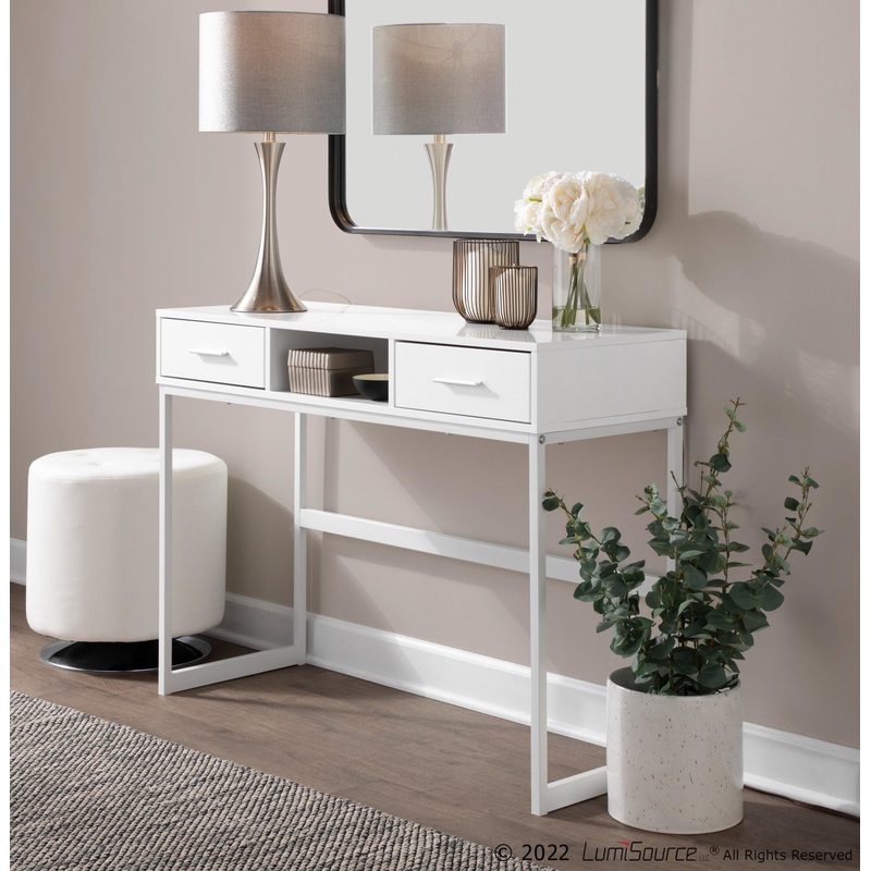 Franklin Console Table White By LumiSource