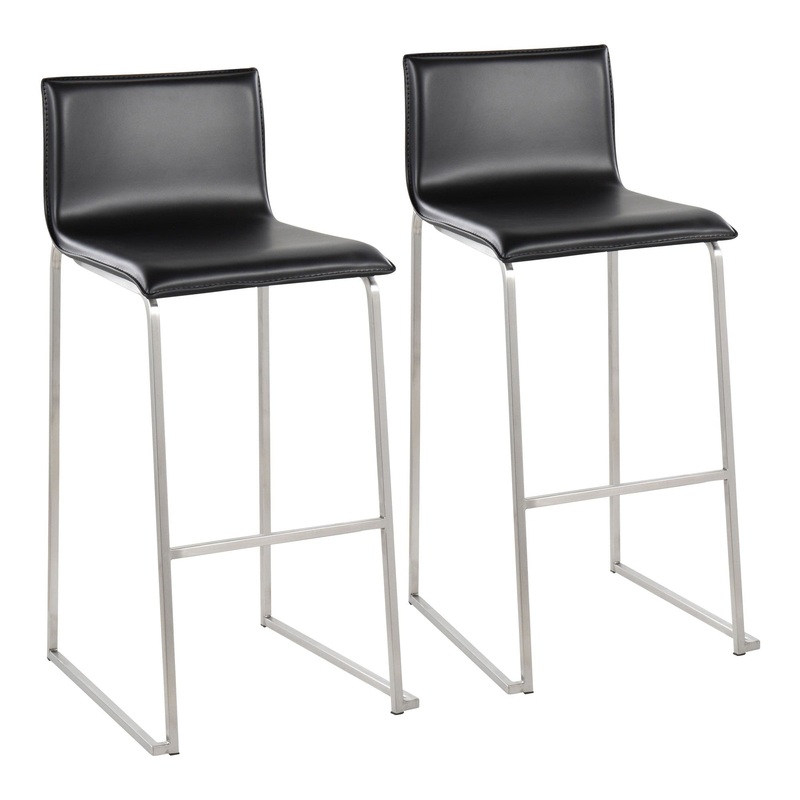 Mara Barstool - Set of 2            Black By LumiSource - B30-MARAUP SSBK2