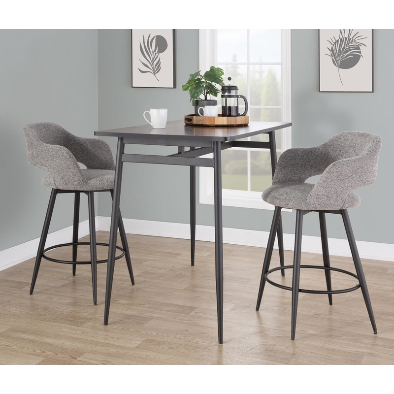 Marcel Counter Table Black By LumiSource - T36-MARCEL1 BKBK1