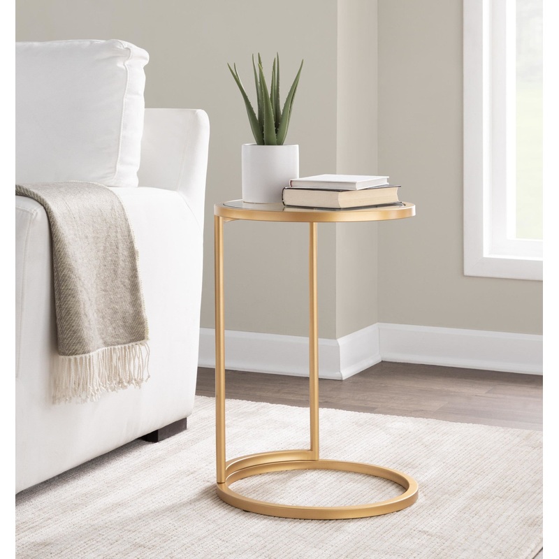 Round Zenn End Table Transparent By LumiSource