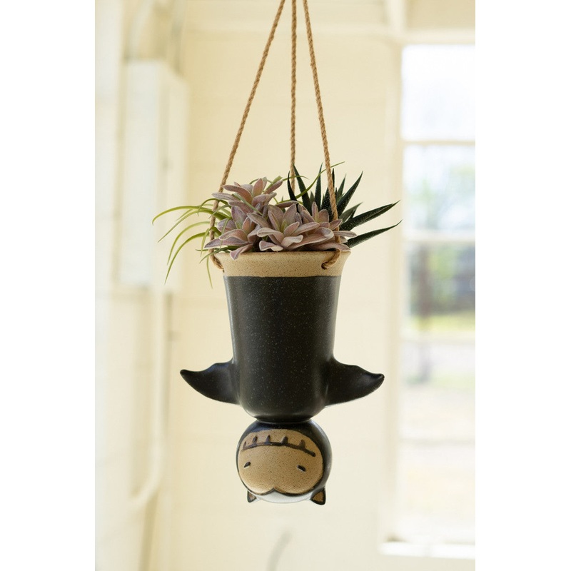 Ceramic Hanging Bat Planter By Kalalou