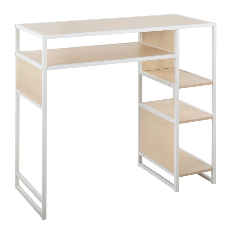 Display Bar Height Table With Storage Natural By LumiSource