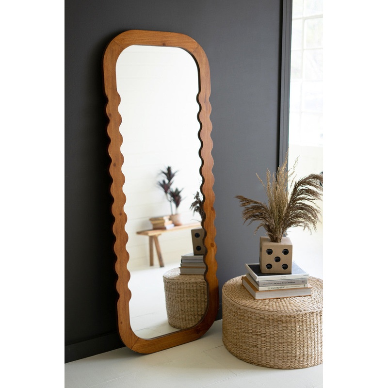 Natural Wood Framed Full Length Mirror By Kalalou