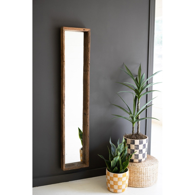 Recycled Wood Shadow Box Framed Mirror By Kalalou