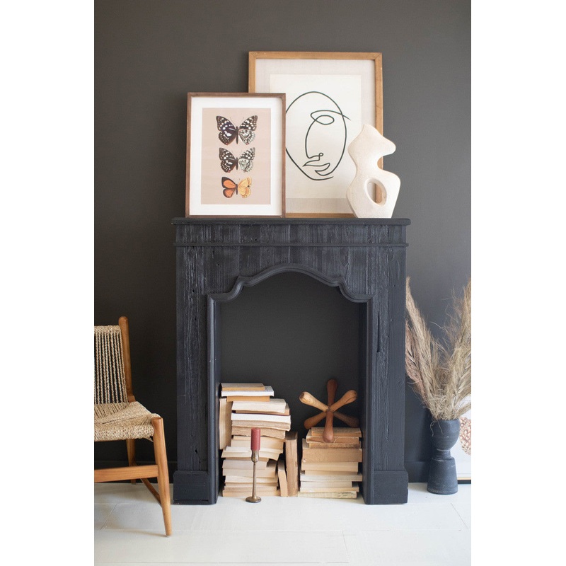 Wooden Mantle - Black By Kalalou