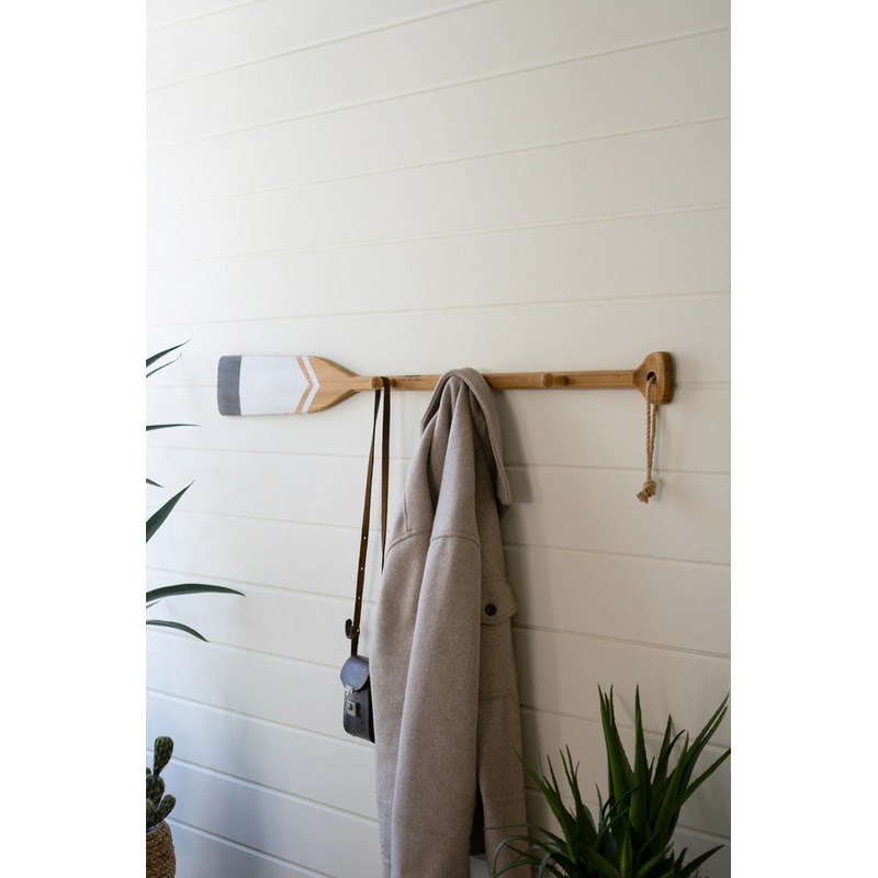 Wooden Paddle Coat Rack By Kalalou