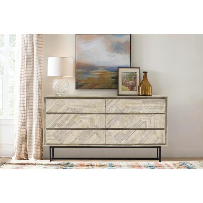Peridot 6 Drawer Dresser in Natural Acacia Wood By Armen Living