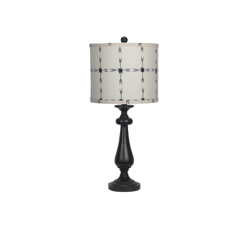 Black Candlestick Tribal Arrows Shade Table Lamp By Homeroots