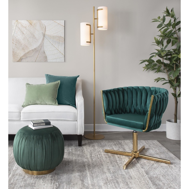 Braided Renee Chair Green By LumiSource