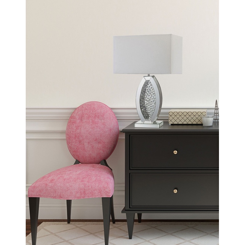 Contemporary Glass Table Lamp with Rectangular Shade By Homeroots