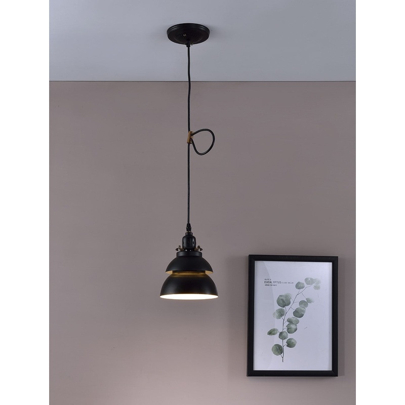 Industrial Two Tier Black Metal Hanging Light By Homeroots