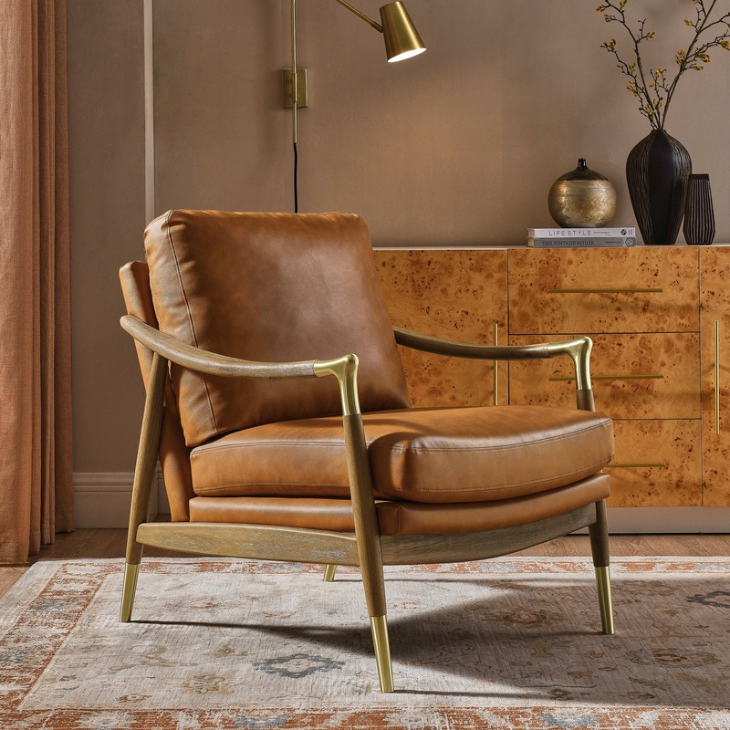 Langford Vegan Leather Accent Armchair by Modway