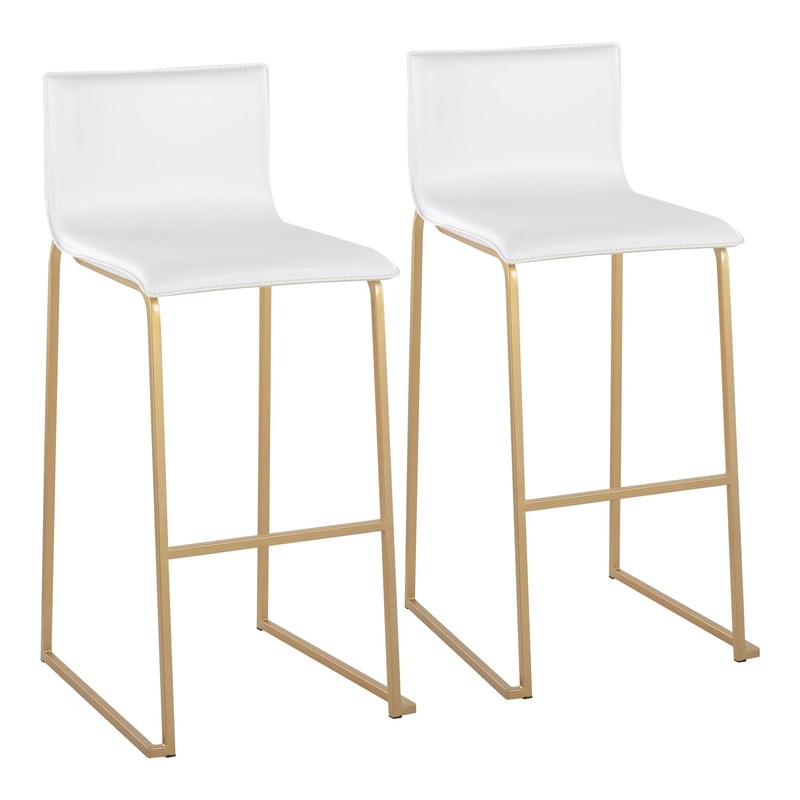 Mara Barstool - Set of 2                       Gold White By LumiSource