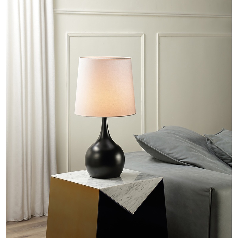 Minimalist Black Table Lamp with Touch Switch By Homeroots