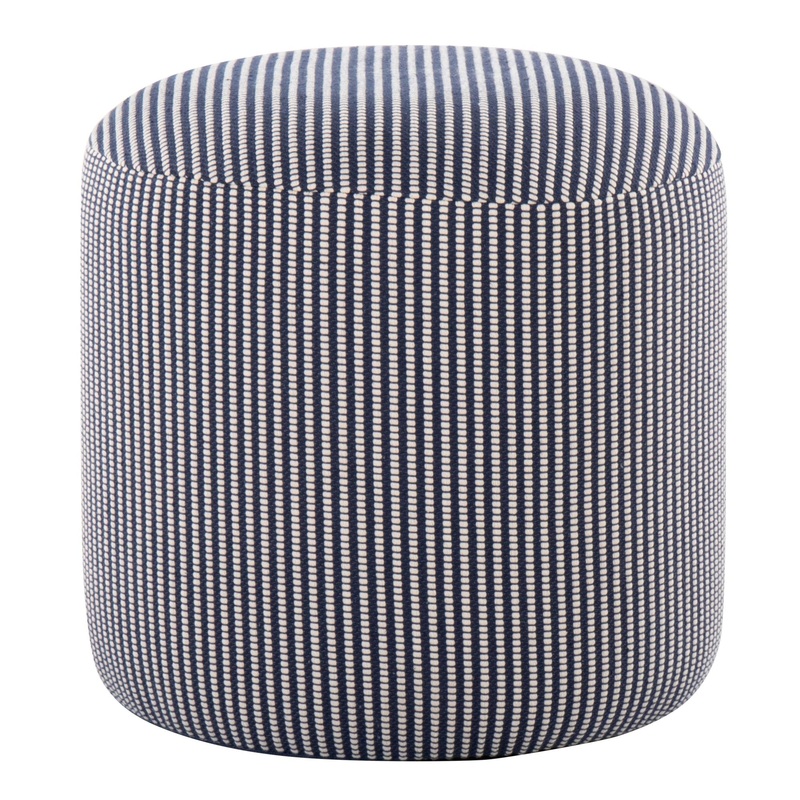 Round Pouf Blue By LumiSource