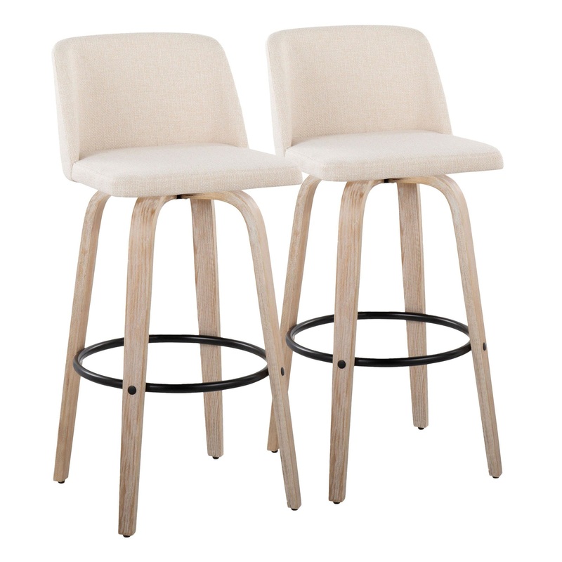 Toriano 30" Fixed Height Barstool - Set of 2 By LumiSource