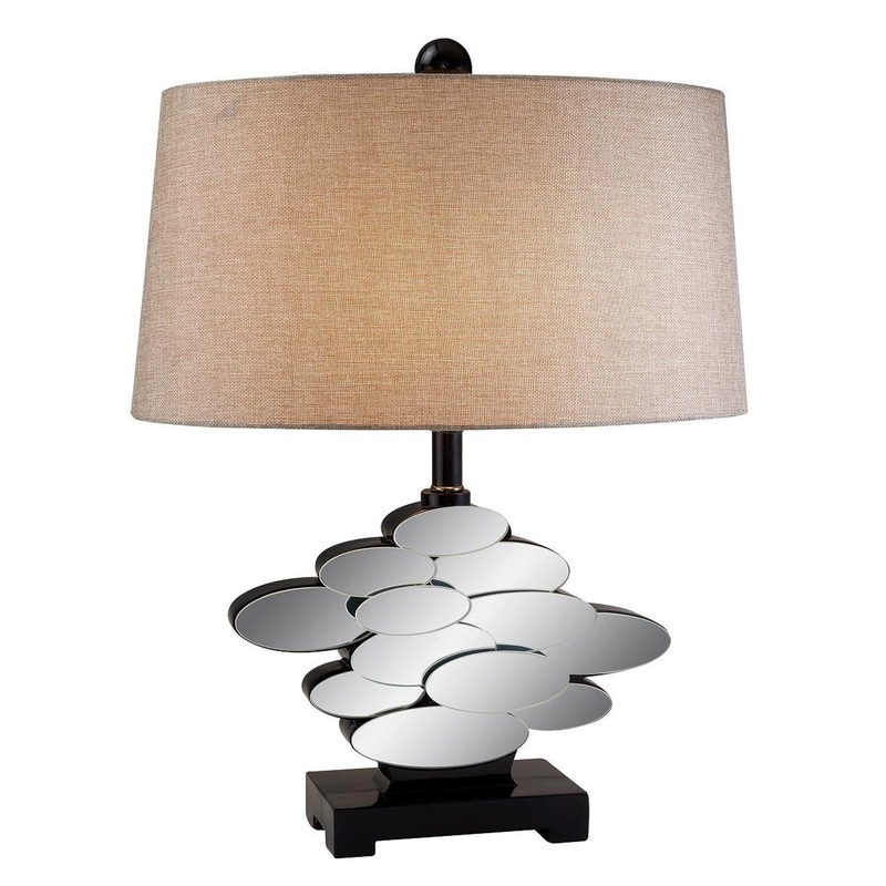 Beautiful Bronzed Table Lamp with Glass Accents By Homeroots