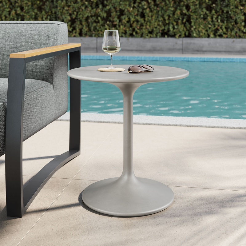 Esme Outdoor Patio Outdoor Patio Concrete Side Table by Modway