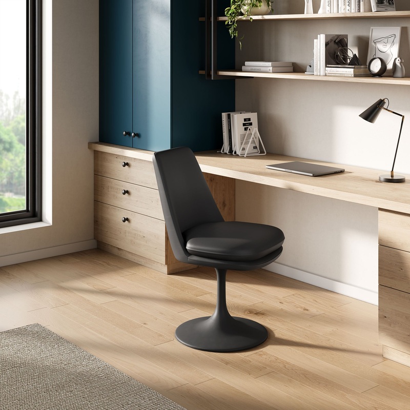 Lippa Swivel Dining Vegan Leather Side Chair by Modway