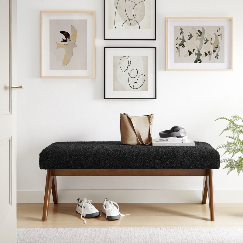 Lyra 47" Boucle Upholstered Bench by Modway