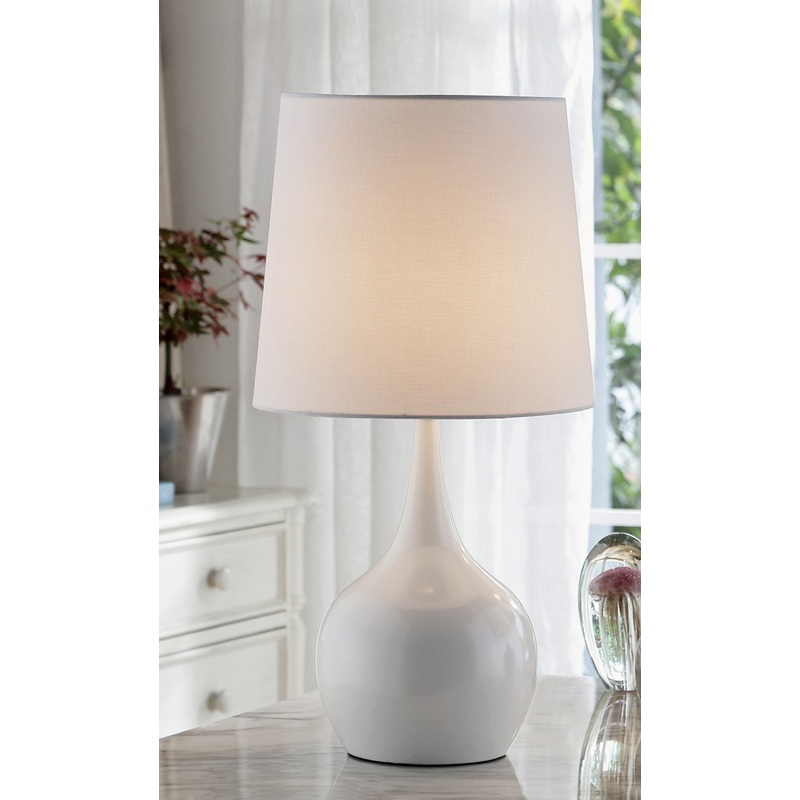 Minimalist White Table Lamp with Touch Switch By Homeroots