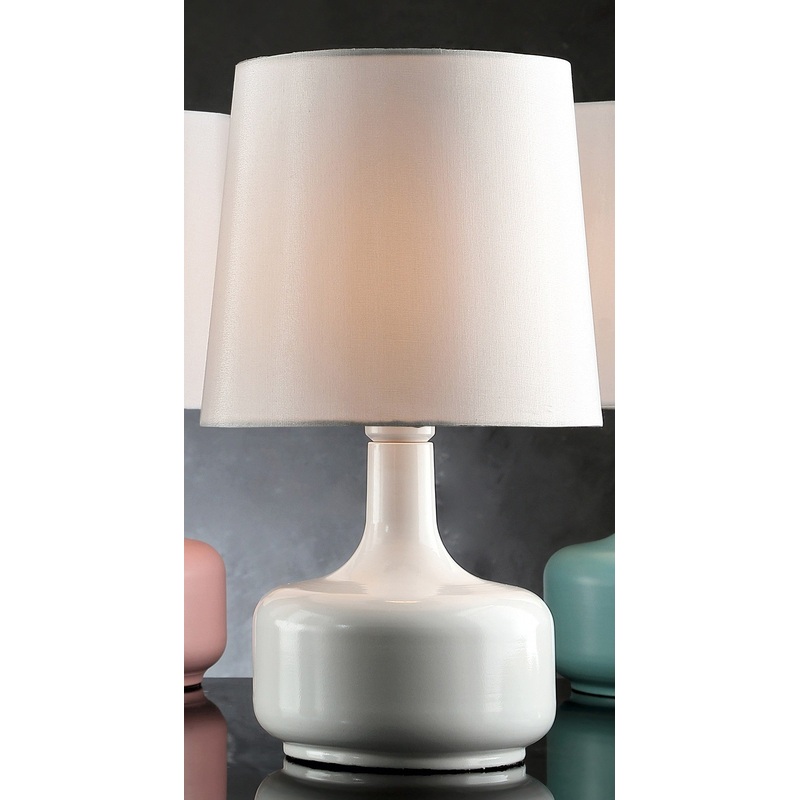 Modern Powder White Table Lamp with Touch Switch By Homeroots