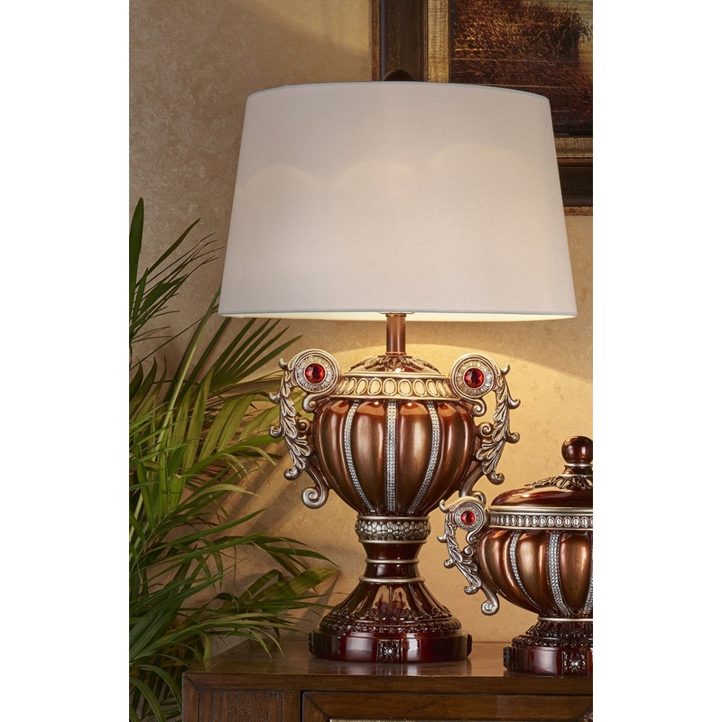 Tall Bronze Urn Shaped Table Lamp By Homeroots