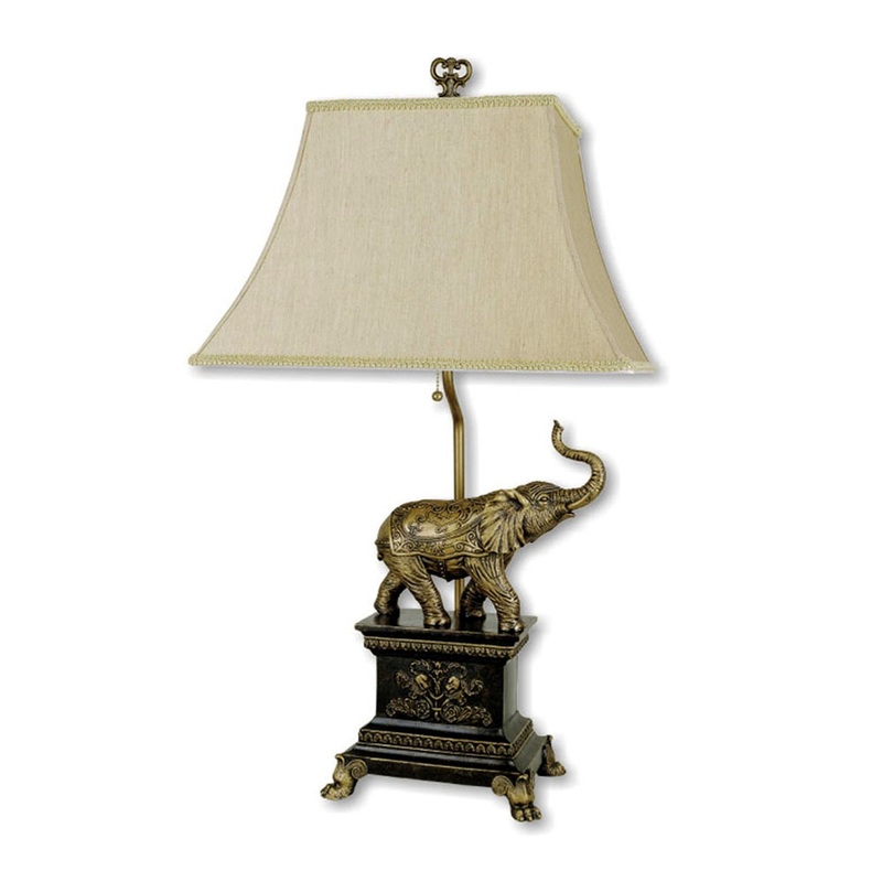 Antique Elephant Table Lamp By Homeroots