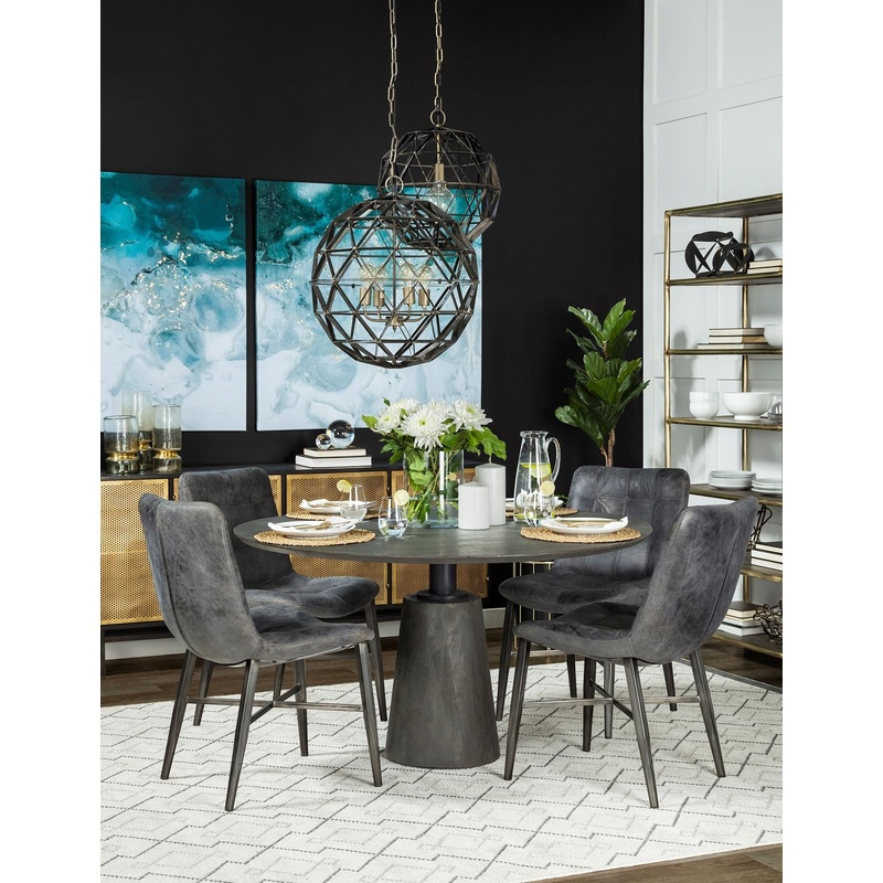 Black Metal Geometric Globe Hanging Light By Homeroots