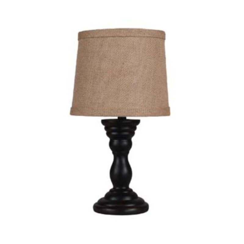 Black Turned Base Accent Lamp By Homeroots