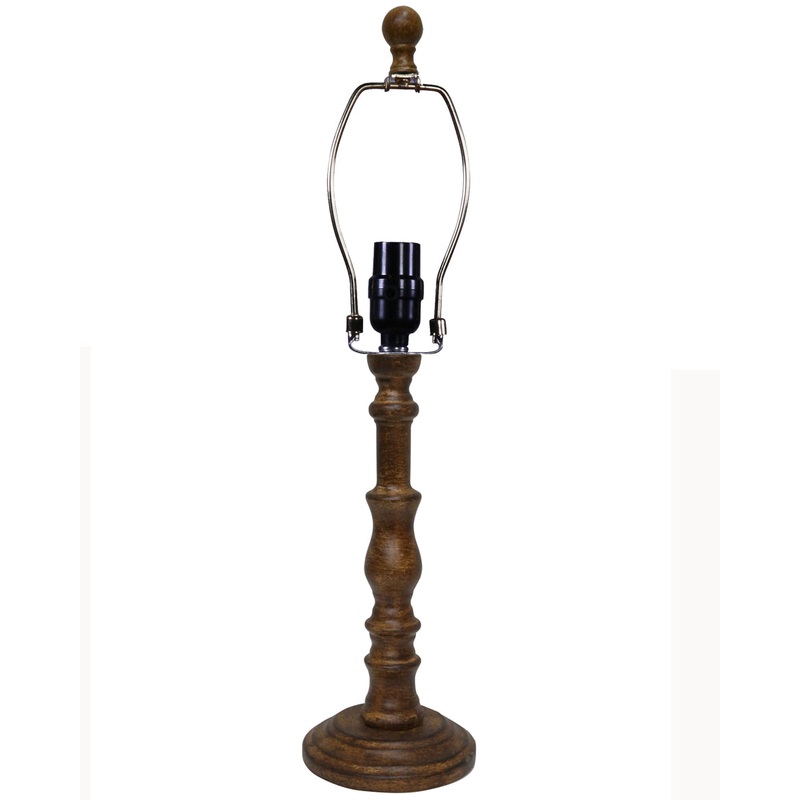 Brown Classic Candle Stick Shape Table Lamp Base By Homeroots