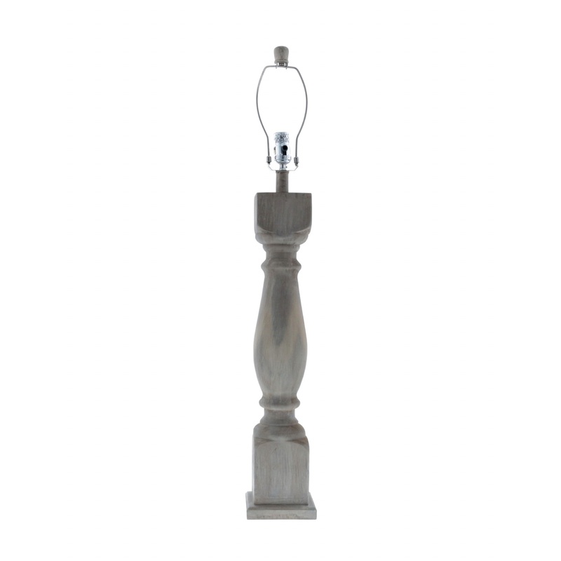 Brown Washed Table Lamp Base only By Homeroots