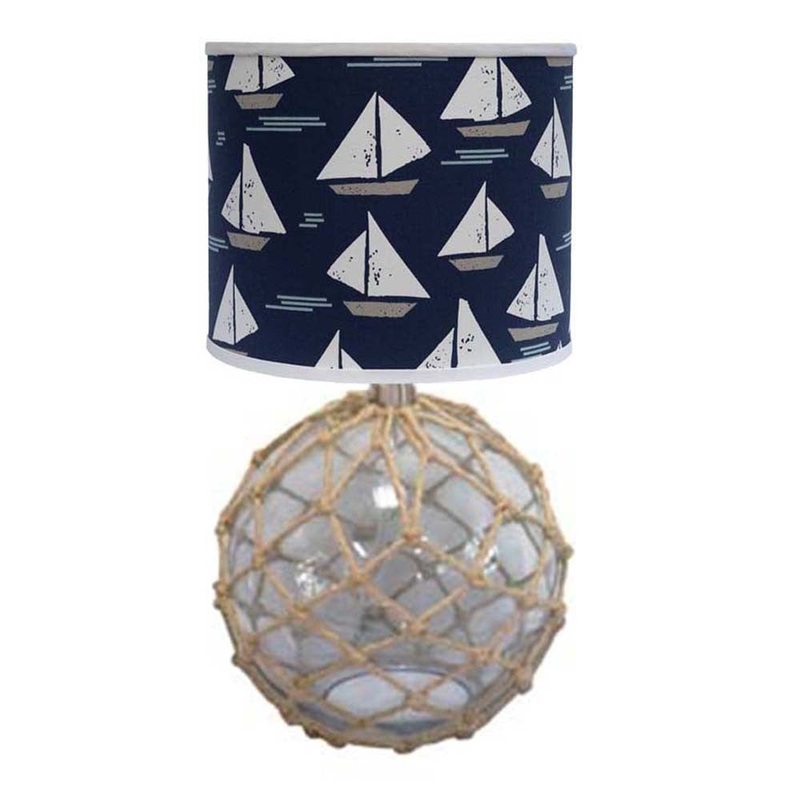Cape Netted Glass Nautical Sailboat Accent Lamp By Homeroots