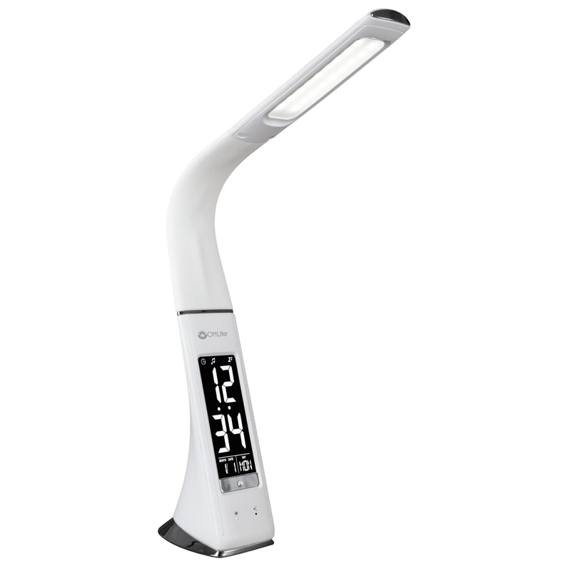 Contemporary White Sanitizing LED Desk Lamp By Homeroots