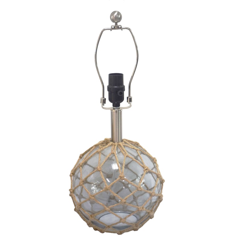 Glass and Net Finish Table Lamp Base Only By Homeroots