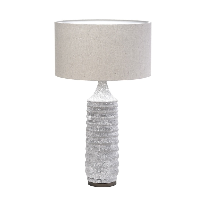Groovy Gray Concrete Base Table Lamp By Homeroots