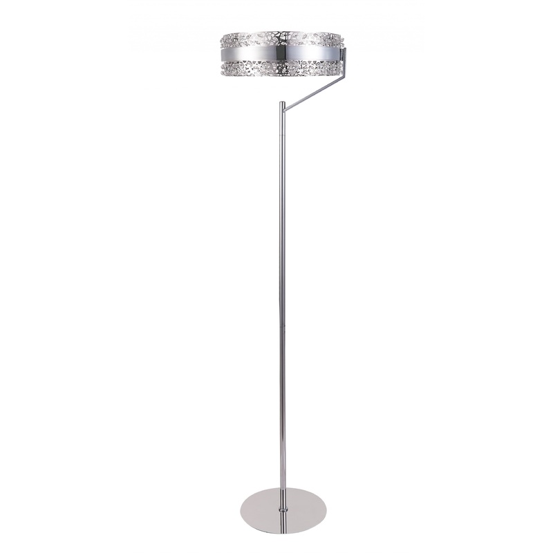 Pierced Bling Halo LED Floor Lamp By Homeroots