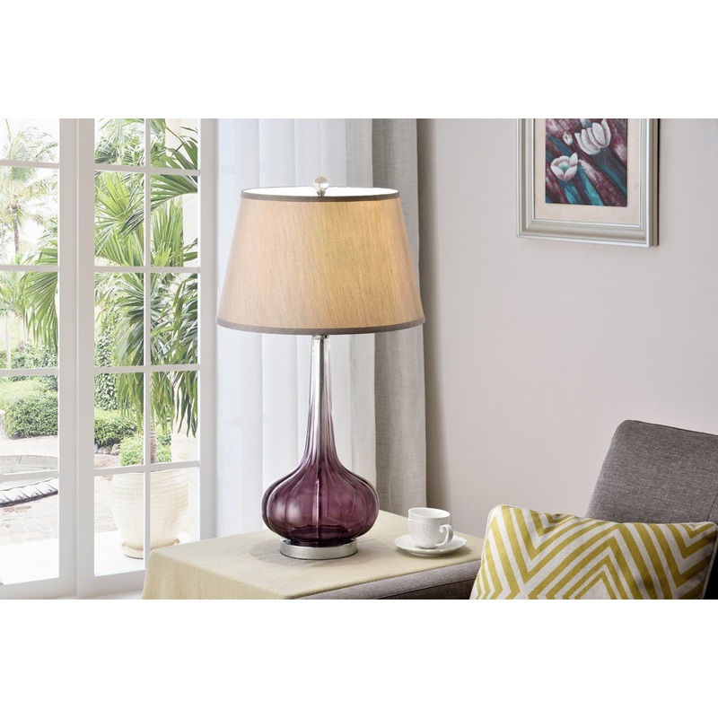 Purple Ombre Glass Goblet Table Lamp By Homeroots